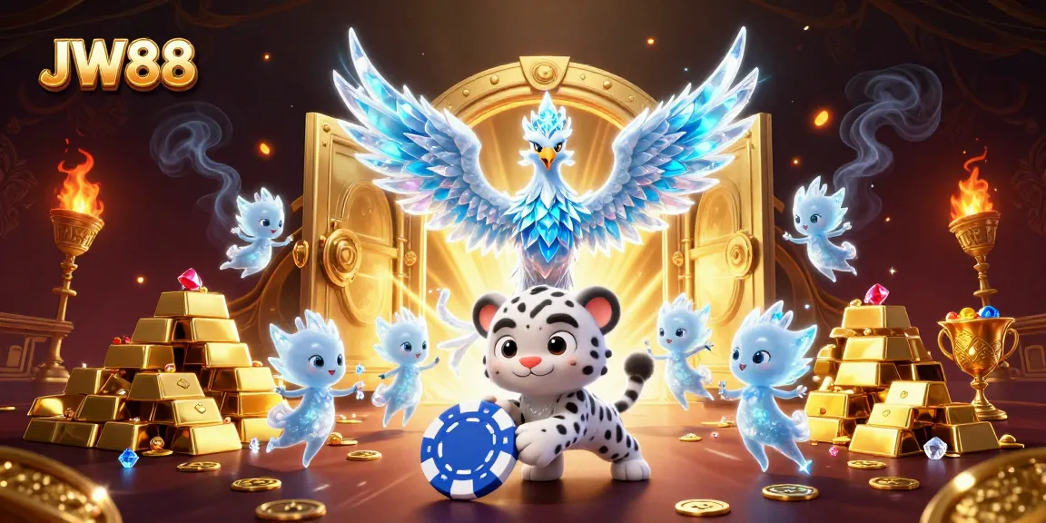 Engage with the thrilling JW88 casino experience as a mystical phoenix and snow leopard create waves of excitement.