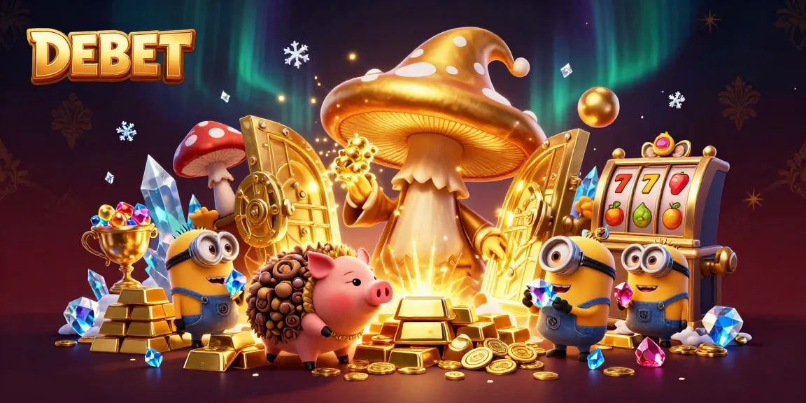 Engage with DEBET's gold-rich fantasy world filled with wizards, treasures, and slot games.
