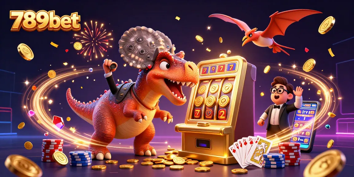 Watch 789bet come to life with dinosaurs in a vibrant casino explosion, showing jackpot excitement!