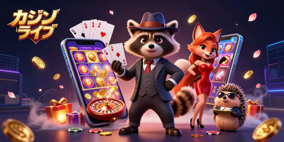 カジノ ライブで勝つための戦略的なゲームシーンが描かれたイラスト