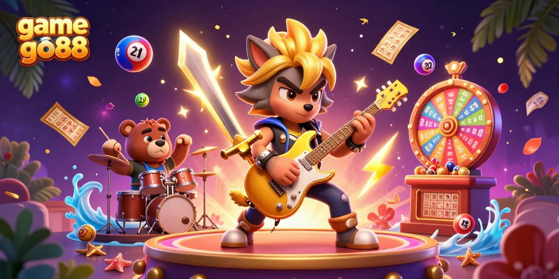 Experience game go88 magic with vibrant lottery balls, golden tickets, and wild characters!