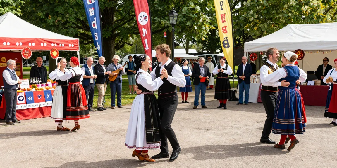 M98 ล๊อตเว็บตรง 2026 cultural festival scene showcasing vibrant Breton traditions and community engagement in a park.