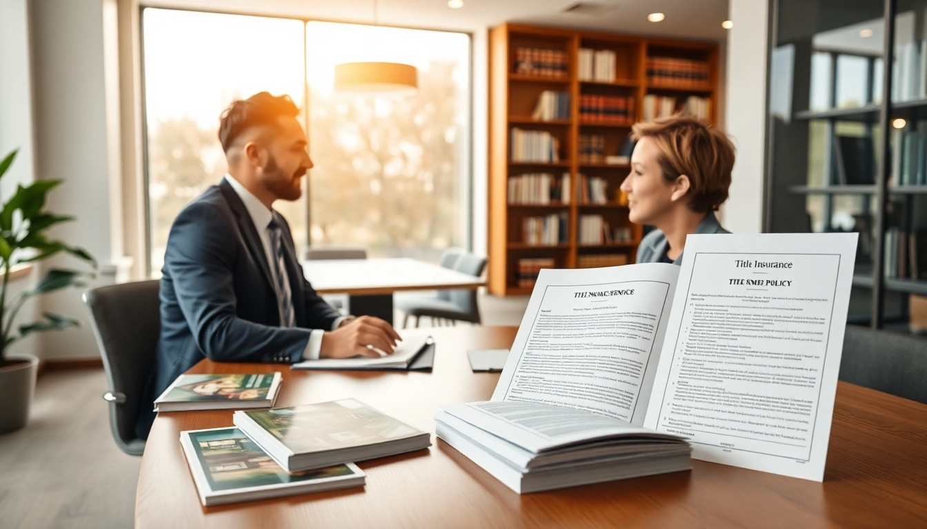 Engaging title insurance services consultation in a professional office environment.