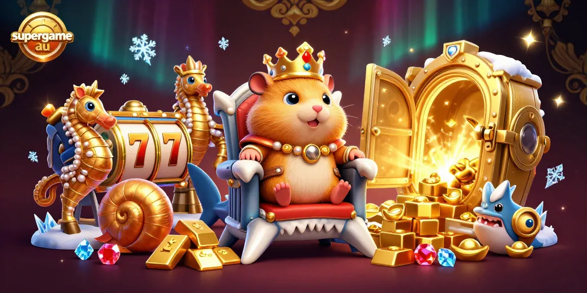 Engage with supergame au featuring a golden hamster king and riches in a dynamic 3D casino realm.