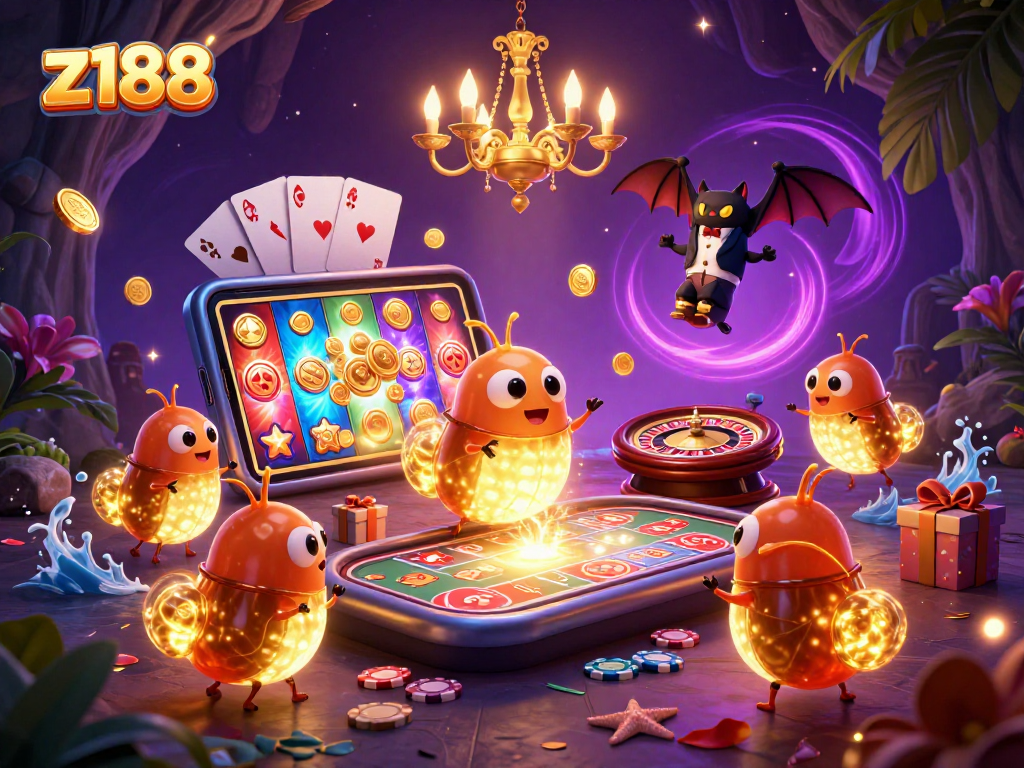 Experience the vibrant gaming action at z188 casino with dynamic characters and stunning visual elements.