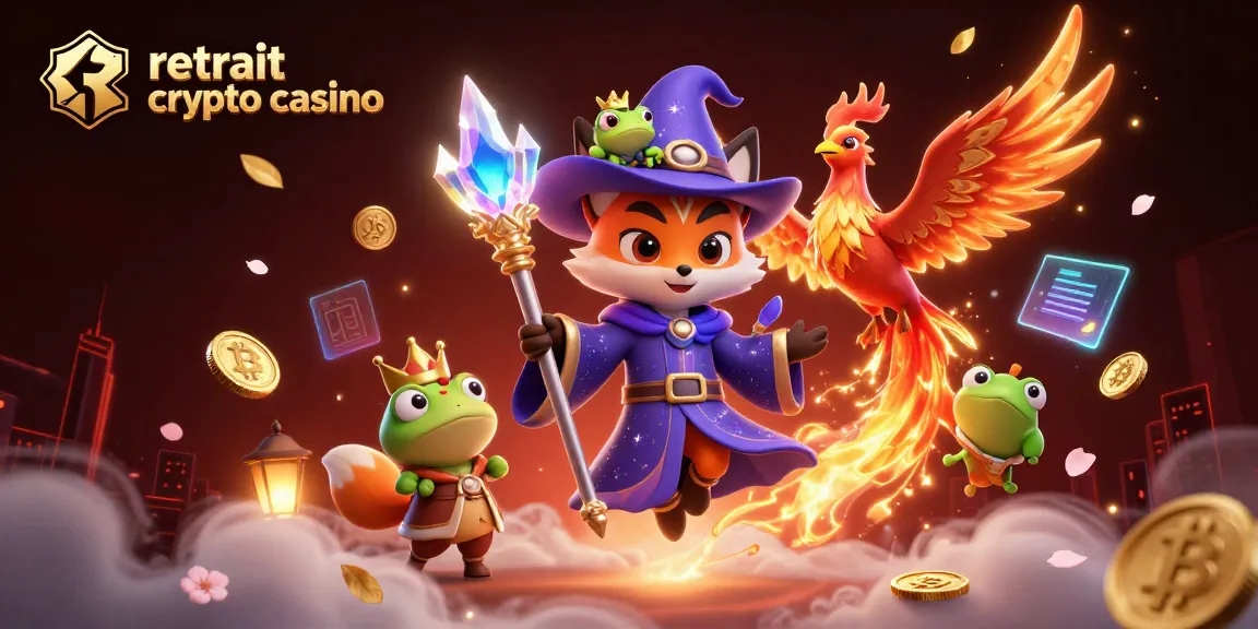 Visualisez un retrait crypto casino rapide et sécurisé avec des éléments animés dans un cadre magique.