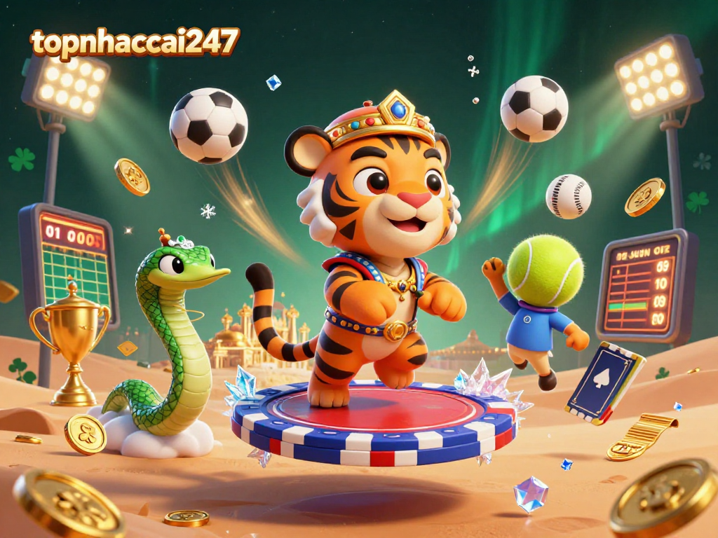 Engage in thrilling gameplay with topnhacai247 showcasing vibrant casino elements and dynamic sports action.